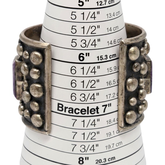 Bill Mex Dineh' Large Sterling Silver Charoite Wide Cuff Bracelet #20983 - Picture 8 of 10